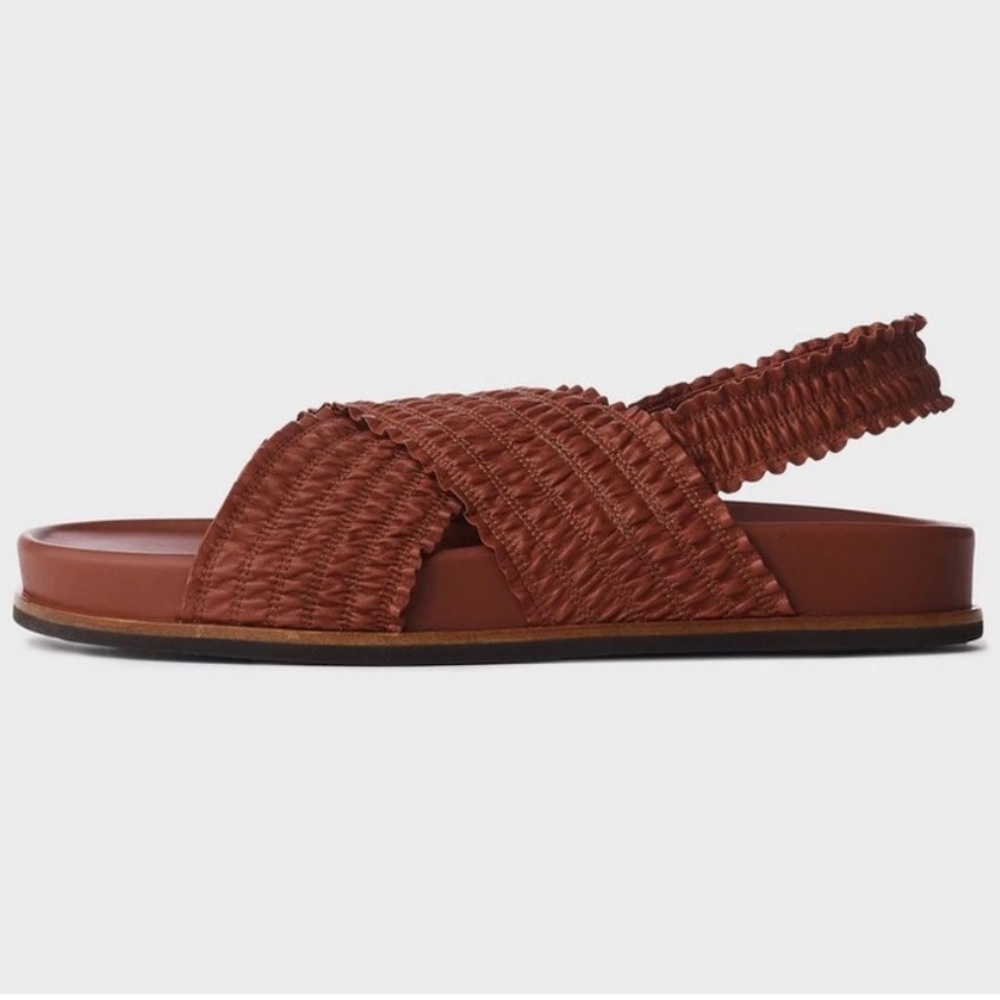 Rag and Bone Bailey Sandal Redwood Leather Strappy Slingback Sandal